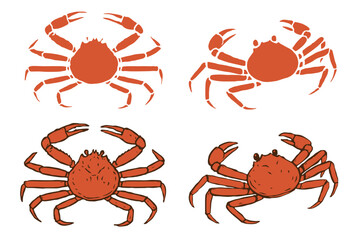 Snow crab Vector eps 10. background, perfect for wallpaper or design elements	