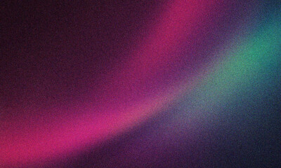 Abstract Background with Grainy Texture and Vibrant Gradient from Pink to Green to Dark Blue