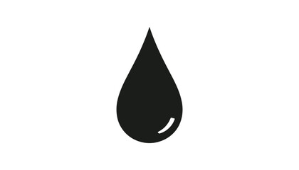 Vector art of black water drop