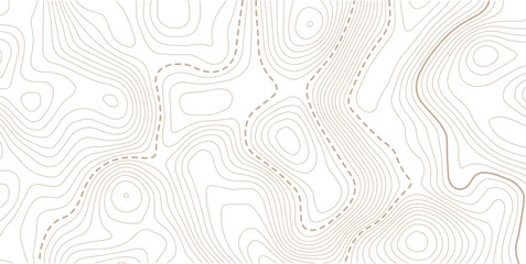 Topographic gold luxury map background. Geographic abstract pattern. The topo contour or wallpaper. Mountain trail terrain or path. Vector illustration. Golden on white contours vector topography styl