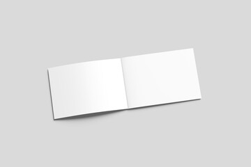 Realistic Landscape Brochure Mockup with Clean Minimal Background