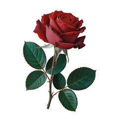 single red rose png cutout 