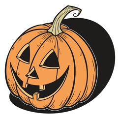 Vector art of halloween pumpkin isolated on white