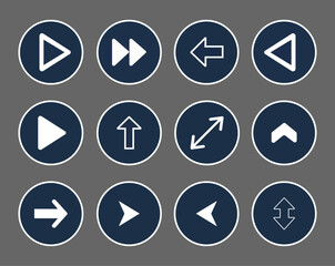 Minimal Arrow Icons Set | Navigation & Direction Buttons Collection | Vector UI UX Elements