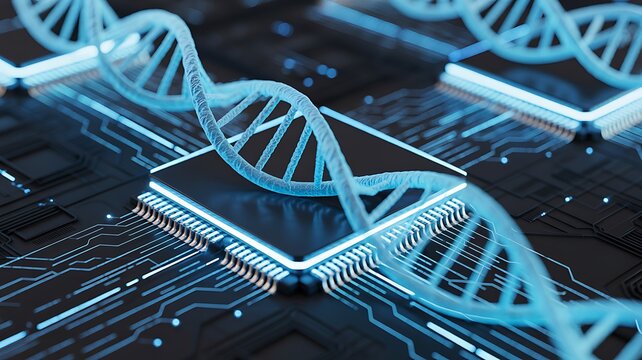 Dna strand on microchip