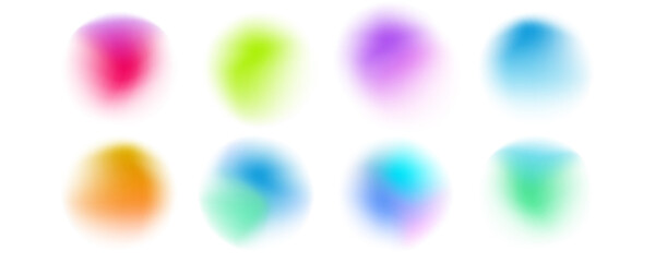 Soft glowing gradient shapes in pastel tones, representing the current trendy aura gradient and ethereal digital art style.