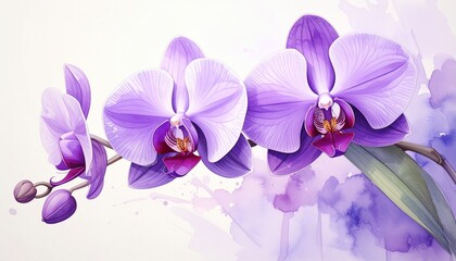 Orchidee in Violett und Wei&szlig; &ndash; edel und anmutig