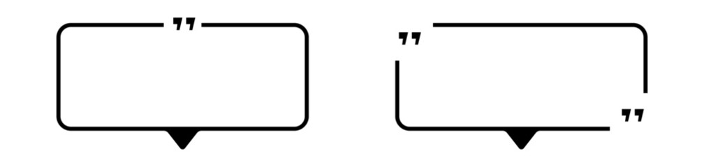 Naklejka premium Rectangular quote frames with borders for highlighting text.