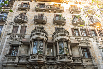 Casa Francesc Farreras, an iconic residential building located in the Eixample district of Barcelona. Designed by the architect Antoni Mill&agrave;s i Figuerola, excellent example of Catalan Modernisme