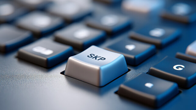Close-up of SKP Key on Keyboard