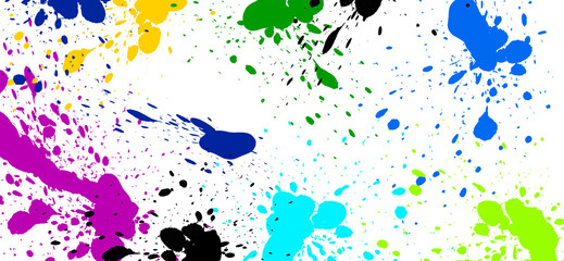 Colorful paint splatter background