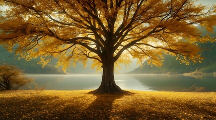 autumn landscape with trees
