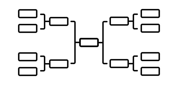 Simple tournament bracket design for organizing and visualizing competition stages effectively.