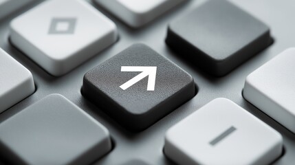 Close Up Arrow Key on Computer Keyboard