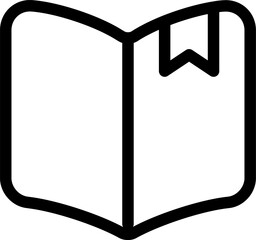 Vector art of open book with bookmark is perfect for reading and studying materials