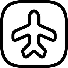 Vector art of airplane icon representing air travel transportation and global connectivity in a modern design