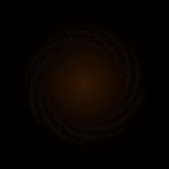 Gold Halftone round frame. Golden luxury Halftone twisted circle