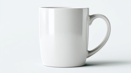Ceramic coffee mug isolated on clean white background.