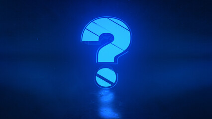 Blue Question Mark Background