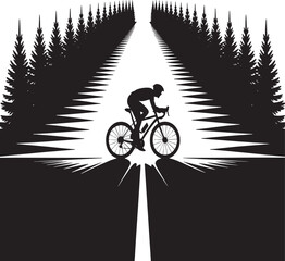 Fototapeta premium silhouette of a cyclist