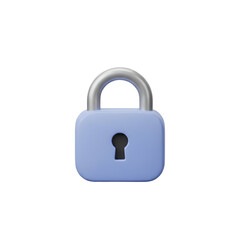 Padlock isolated on transparent background, symbolizing security, privacy, and protection of information