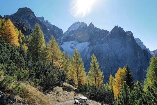mountain landscape in the mountains in autumn
