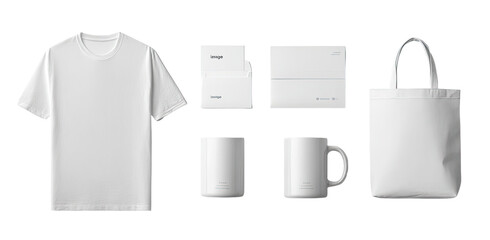 Blank white apparel and promotional products