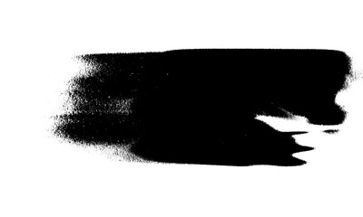 Fototapeta premium Black brush stroke on a transparent background