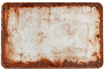 Rectangular metal plate, heavily rusted (1)