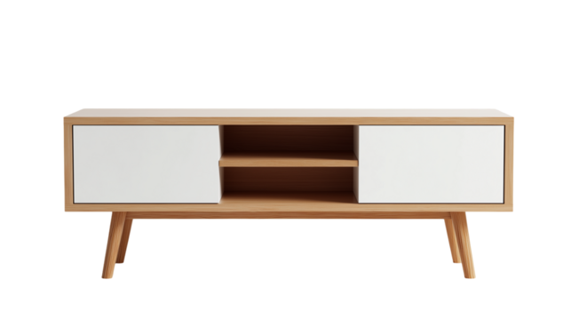 A classic wooden bench furniture piece with a smooth finish, isolated on a white or transparent png background, symbolizing comfort, nature, and craftsmanship.
