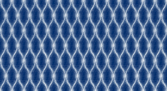 Dotted line grid seamless pattern. Wavy polka dot white texture. Artistic gradient abstract background