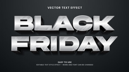 black friday editable text effect 3d vector