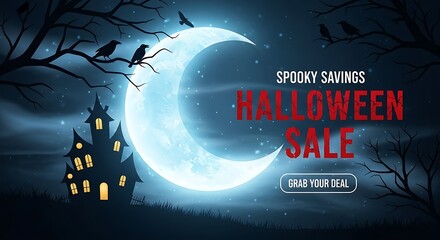 Grab spooky savings this Halloween season with this hauntingly beautiful dark moonlit haunted house sale