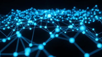 Dynamic blue network spreading, perfect for technology, science or modern business presentation backgrounds, conveying connectivity and innovation