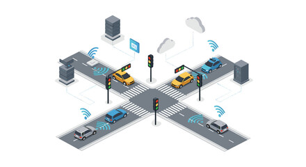 Smart intersection with connected cars and cloud data for safer, efficient urban transportation planning and autonomous driving applications today