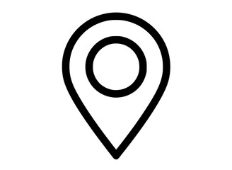 a black and white map pointer iconblack, drawing pin, icon, illustration, mark, pin 