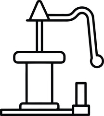 Solar Water Pump Line Art Transparent Background