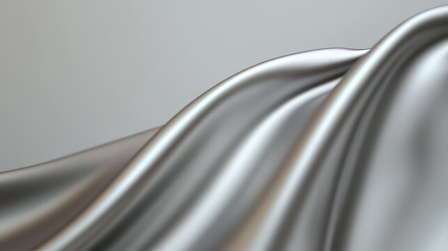 Silken waves: A mesmerizing dance of light on a smooth, undulating surface. Abstract beauty in flowing form, a symphony of shadows and highlights.