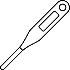 Digital Thermometer Line Art Transparent Background