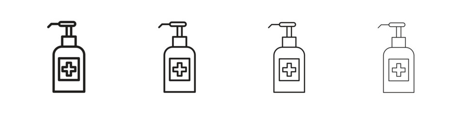 Sanitizer icon outline vector. outline icons collection.