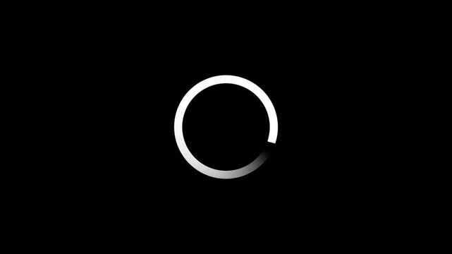 Loading circle rotating looping animation. loading circle icon animation background.waiting loading bar.