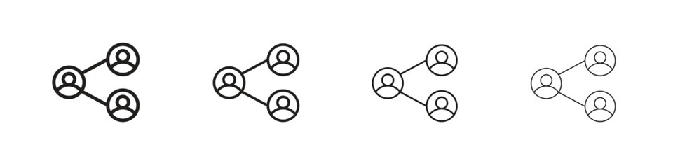 Network icon outline vector. outline icons collection.