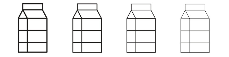 Milk carton icon outline vector. outline icons collection.