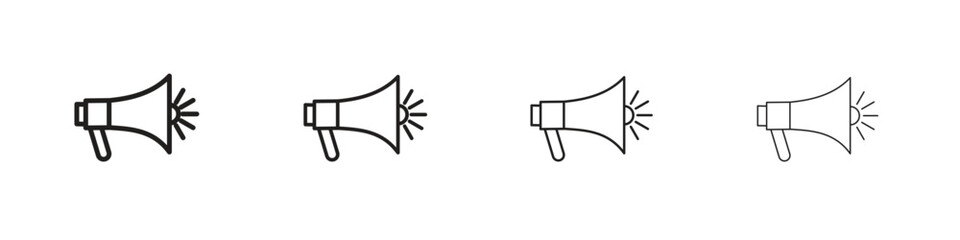 Loud Speaker icon outline vector. outline icons collection.