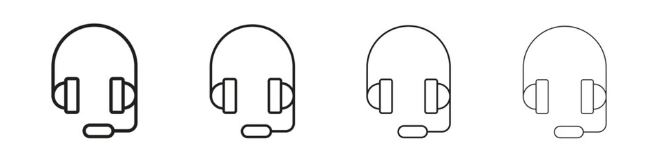 Headphones icon outline vector. outline icons collection.