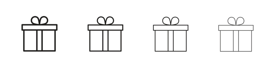 Gift icon outline vector. outline icons collection.