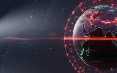 Fototapeta premium Global Digital Innovation – Business, Technology, and the Future of Connectivity in a Smart World