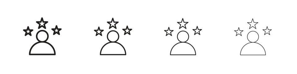Customer satisfaction icon outline vector. outline icons collection.