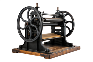 Antique Printing Press Machine A Glimpse into Old Industrial Printing Technology and its Historical Significance