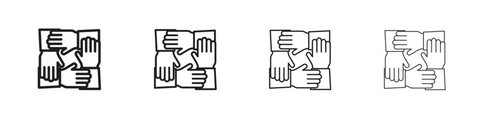 Collaboration icon outline vector. outline icons collection.